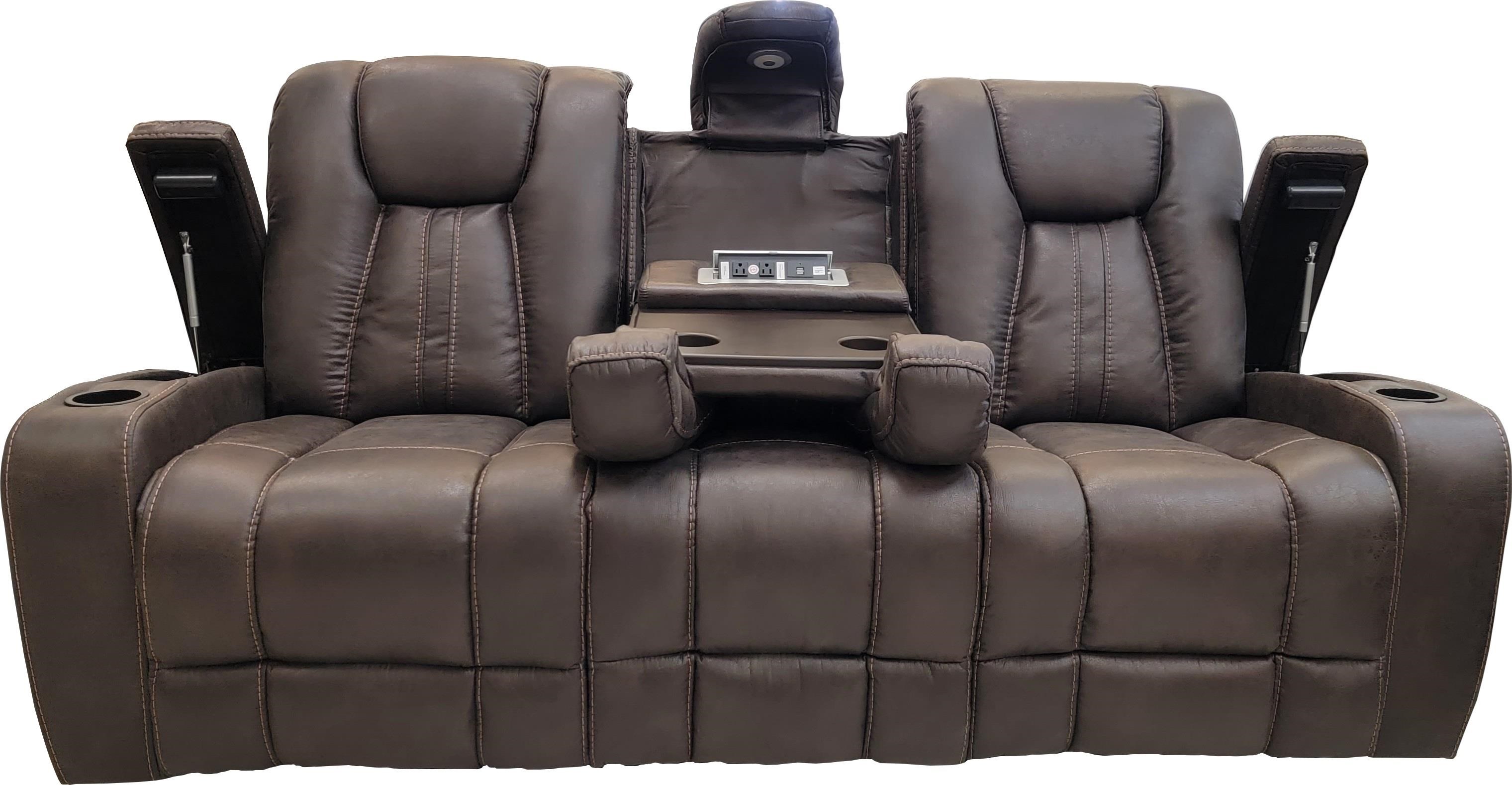 Cheers 9990M X9990BML32MTL Dual Reclining Sofa with Drop Down Table Del Sol Furniture